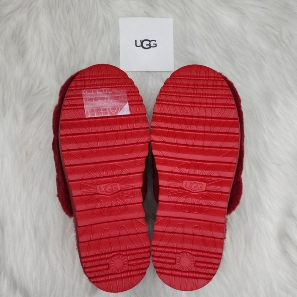 UGG Super Fluff Slipper Ribbon Red - Picture 15 of 16